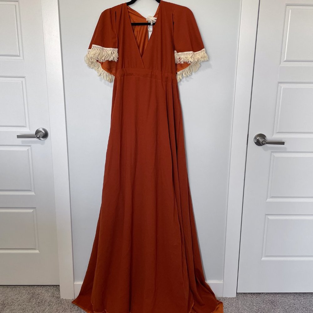 Burnt Orange Multi-Size Dress